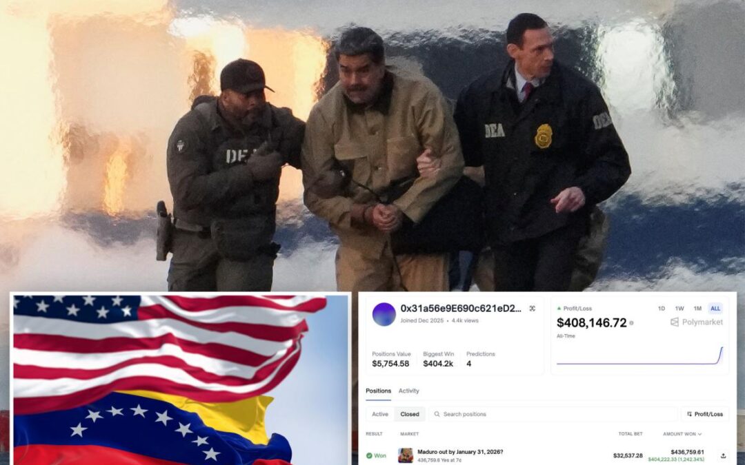Mystery Polymarket traders rake in $630K betting on Maduro’s fall — just hours before US raid
