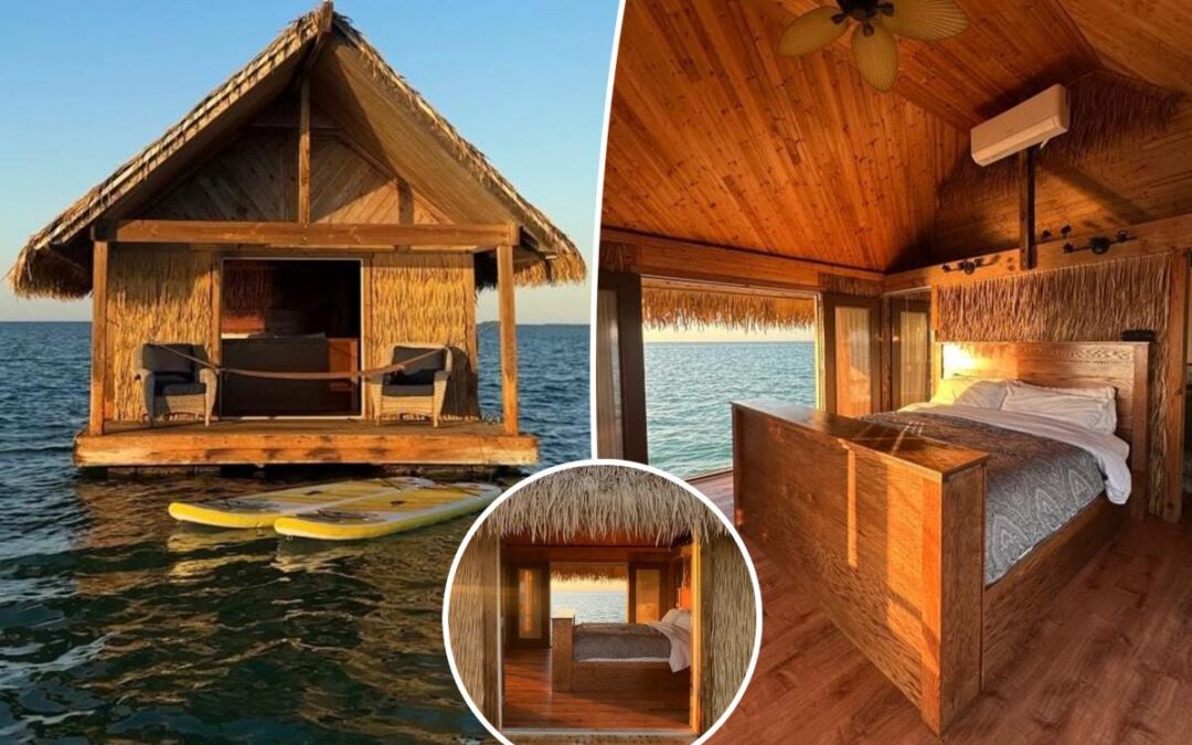 Floating tiki huts that sit 1 mile off Key West hailed as one of America’s ‘Coolest’ Airbnbs