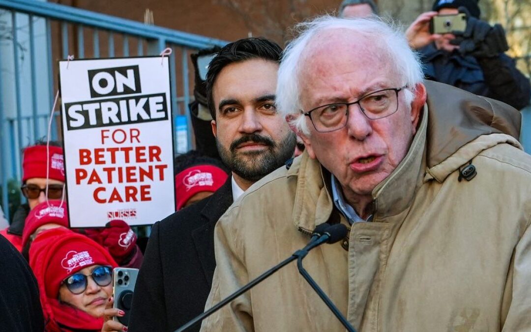 ‘Sick and tired of greed': Mamdani, Sanders rally with nurses on Day 9 of strike