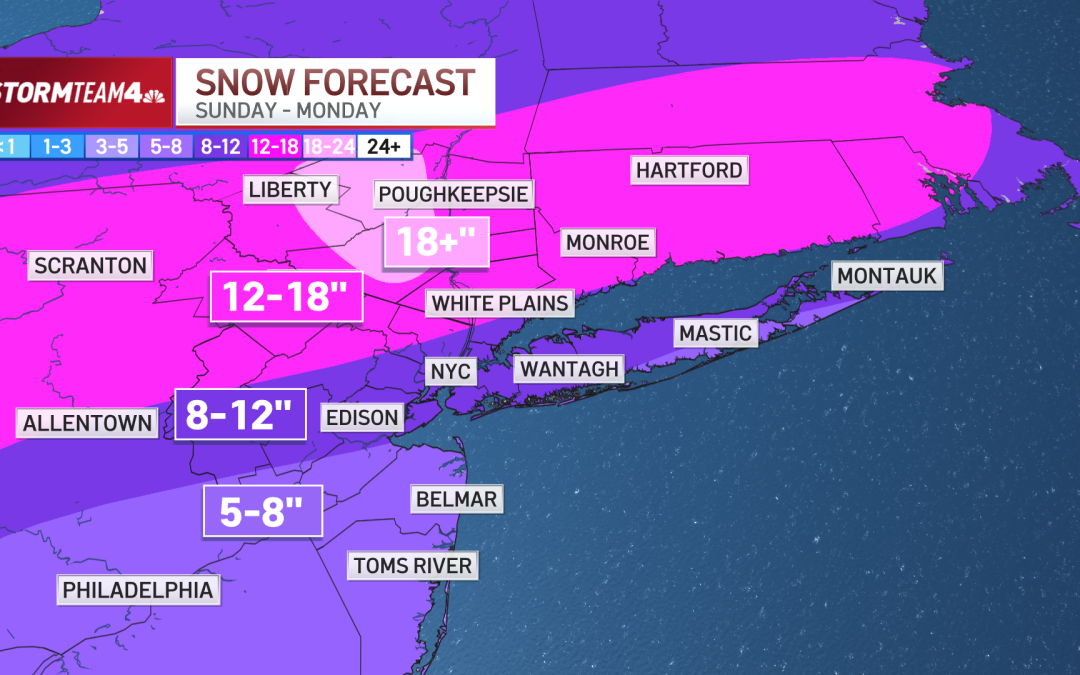 NYC area braces for hours of snow set to blanket entire region Sunday