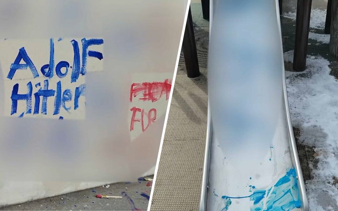 2 teens charged after allegedly spray-painting swastikas on Brooklyn playground