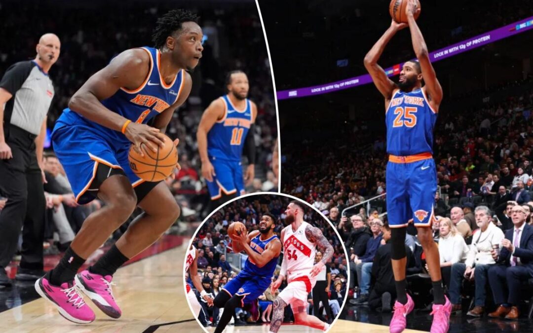 Mikal Bridges, OG Anunoby pick up slack for other Knicks stars in comeback win over Raptors