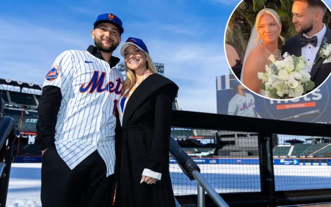 Bo Bichette’s wife supports him at Mets intro weeks after their wedding
