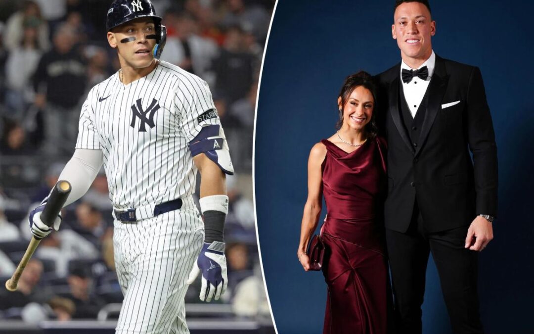 Aaron Judge celebrates second straight MVP title with wife during glamorous NYC date night