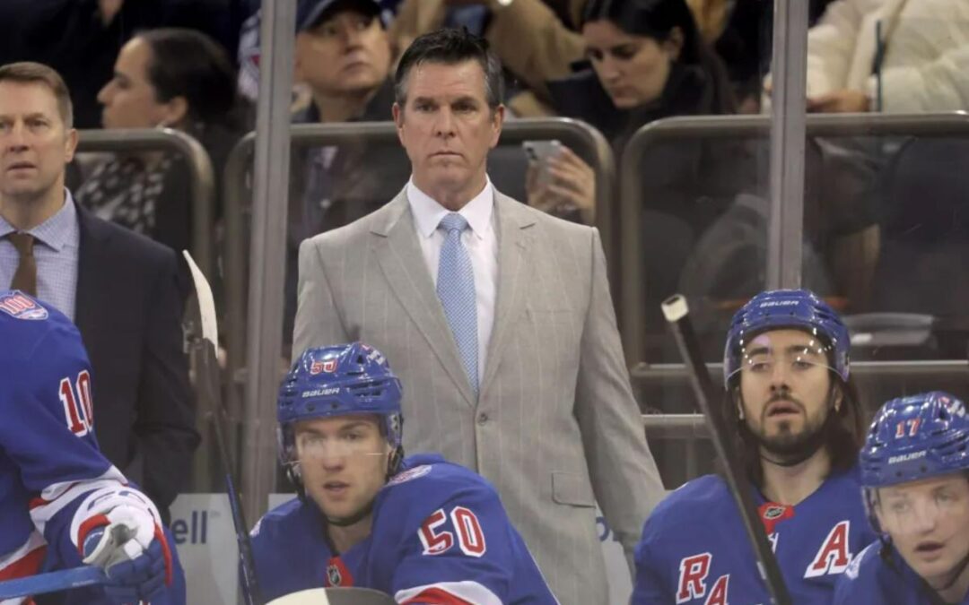 Mike Sullivan enforces a surprise switch up in Rangers practice drill