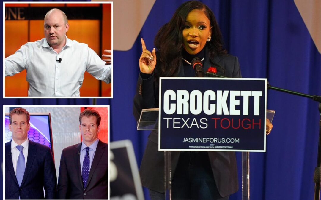 Jasmine Crockett takes campaign cash from Marc Andreessen, Winklevoss twins in spite of lefty image