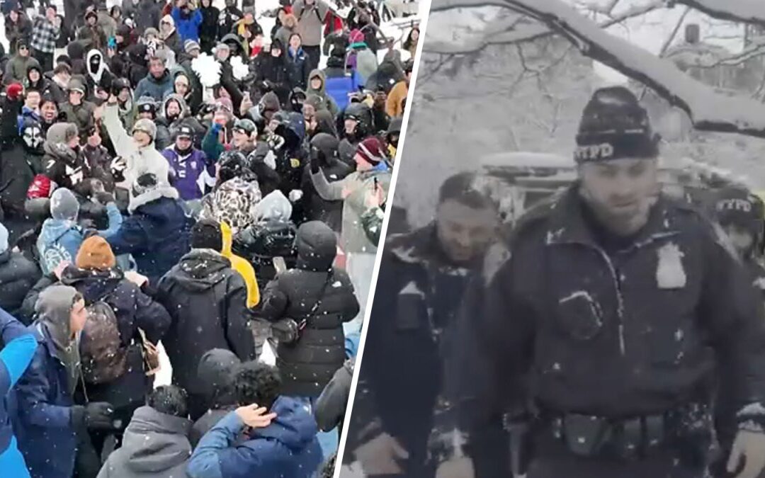 NYPD investigating video of taunted cops during Washington Square snowball fight