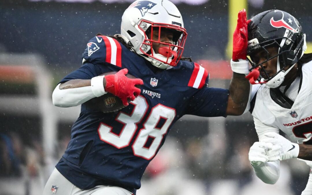 Rhamondre Stevenson player props, odds, predictions for Super Bowl 2026