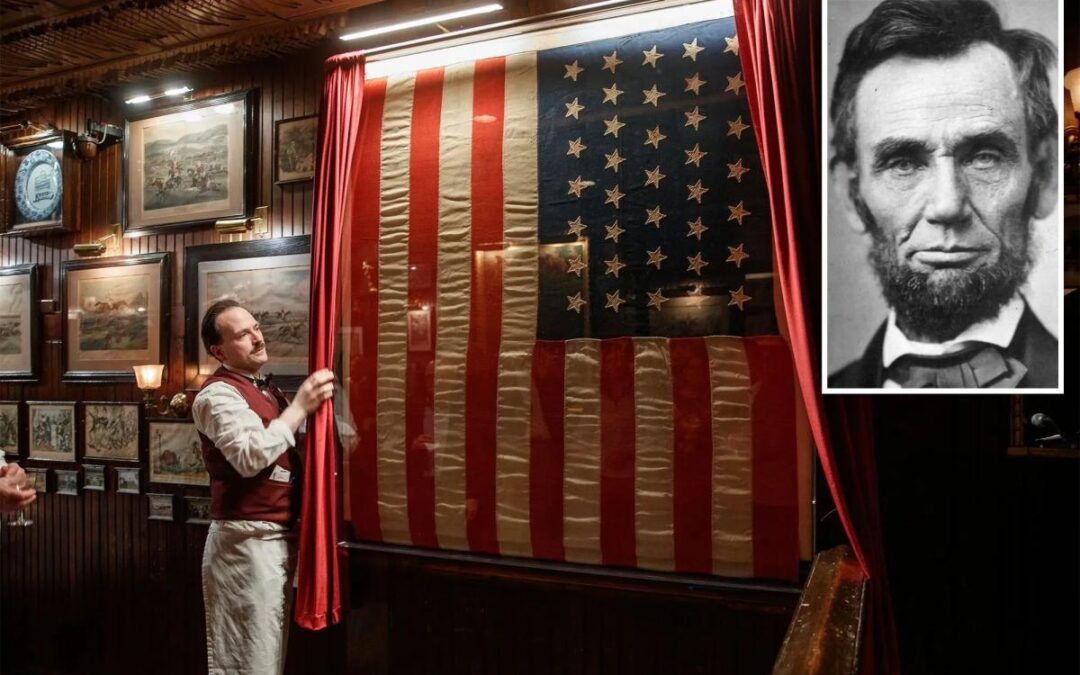 $525K flag that covered Abraham Lincoln’s casket finds home — in NYC steakhouse