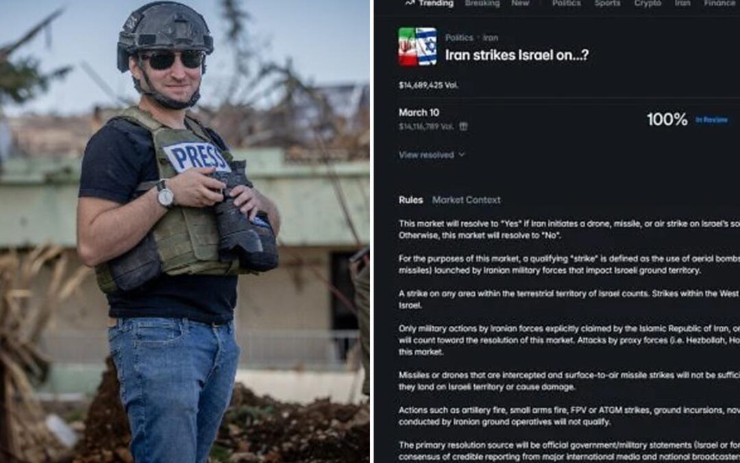 Polymarket bettors allegedly barrage Israeli reporter with death threats over story about Iranian missile strike: ‘Earn back the life you had’