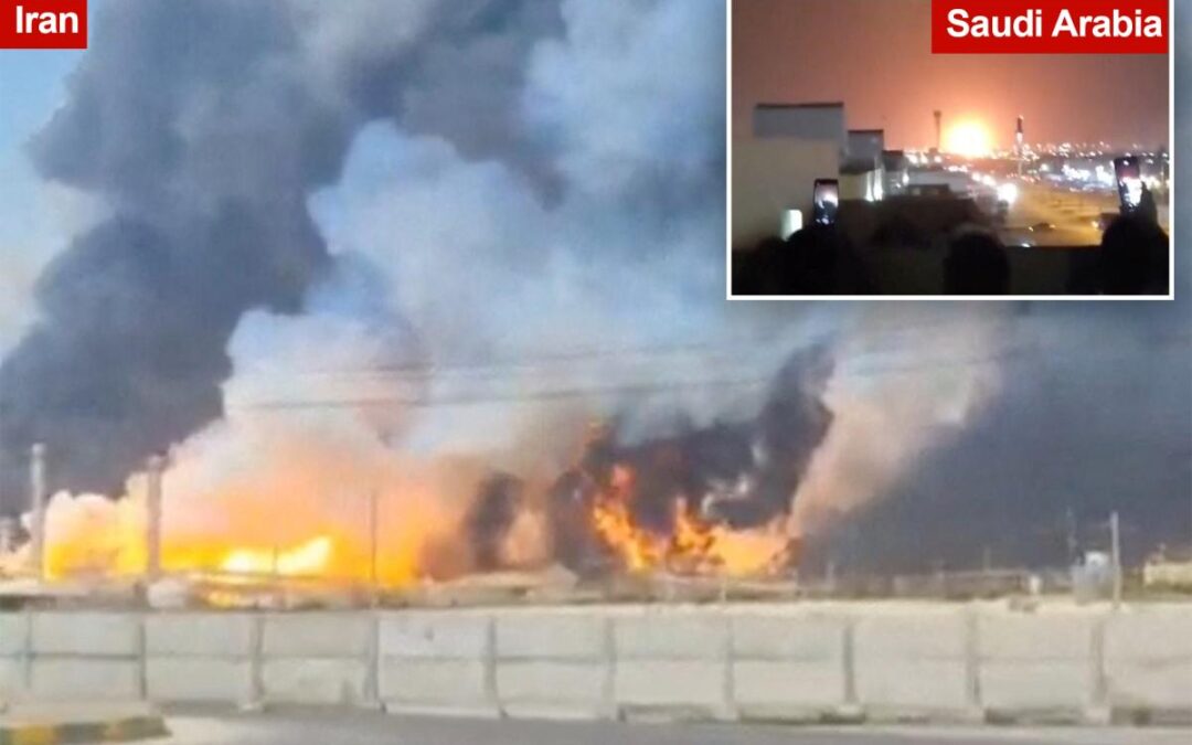 Iran unleashes fiery revenge on Gulf oil hubs after Israel blasts key gas field