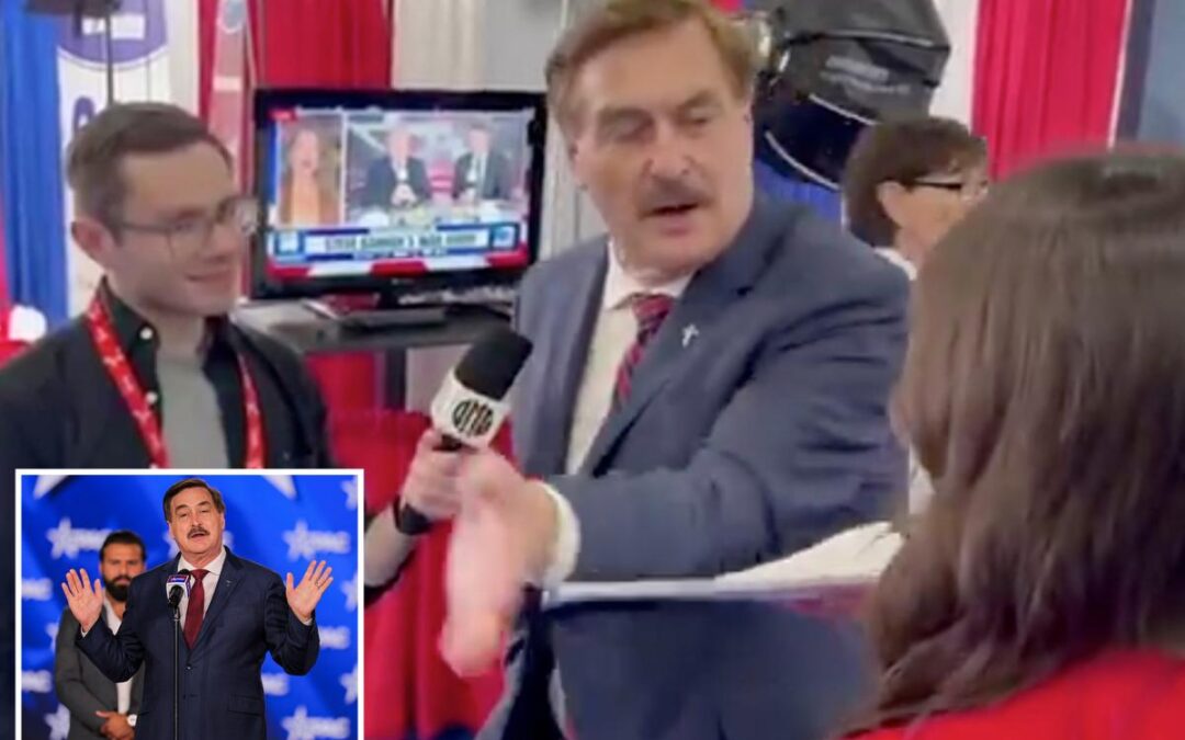 Mike Lindell ‘served court papers’ during on-camera interview at CPAC — and hurls documents aside
