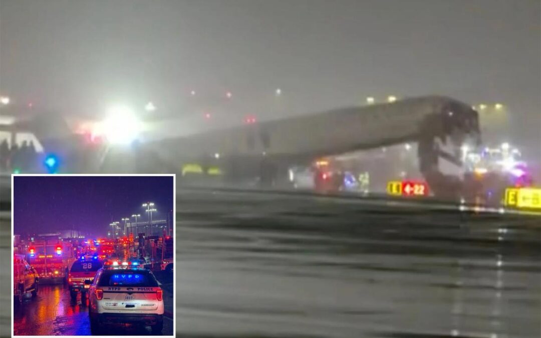 4 firefighters critially injured as Air Canada flight, firetruck collide at LaGuardia: reports
