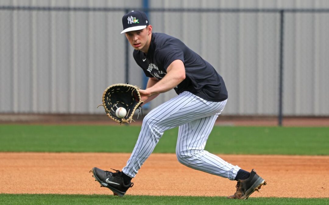 Yankees’ Ben Rice flashes glove at first base with diving catch