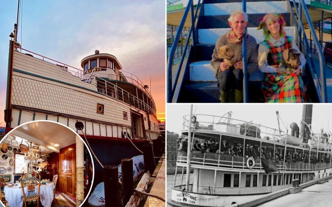 Stunning images show the last original Ellis Island ferry, now transformed into a massive home you can buy for $1.25M