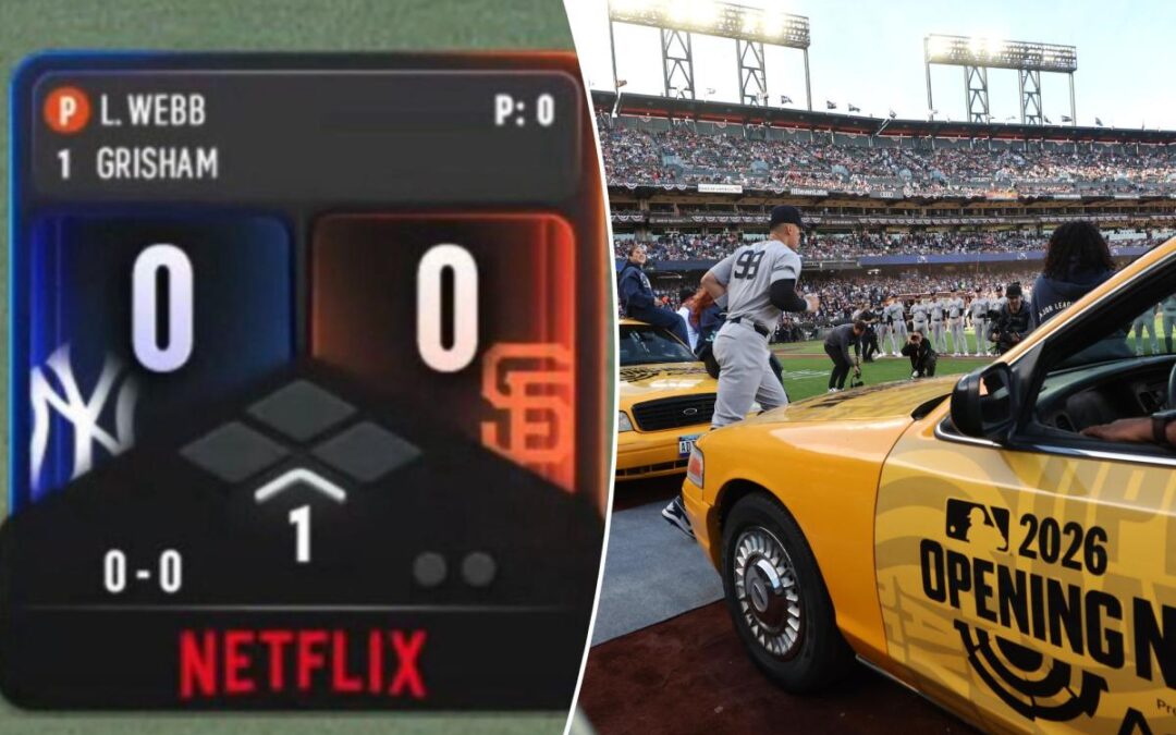 MLB fans obsess over Netflix’s scorebug during Yankees-Giants Opening Night game