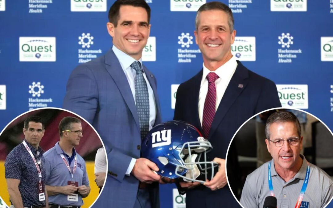 John Harbaugh ‘really pleased’ with budding Joe Schoen partnership as critical Giants draft nears 