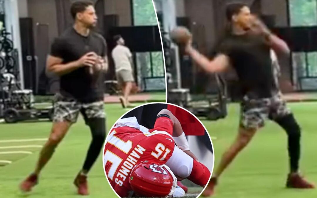 Patrick Mahomes throws in new video as Chiefs star rehabs from ACL injury
