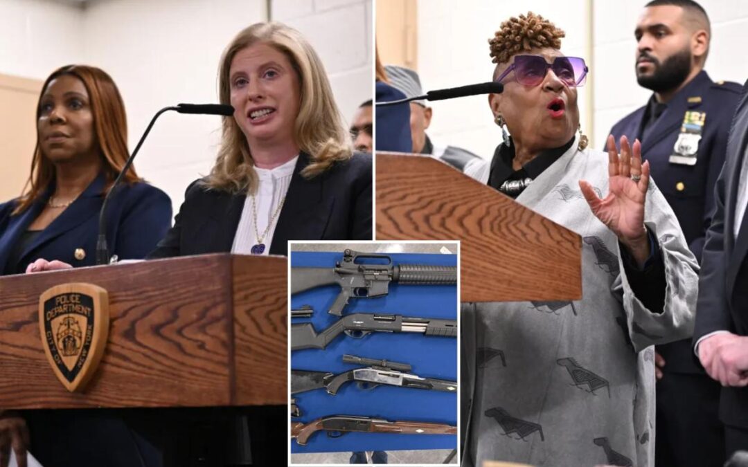 NYPD announces 1,000 firearm seizures to start 2026 as bereaved Harlem mom speaks out against gun violence