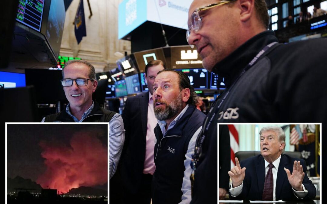 Dow jumps 200 points, oil prices dip after Trump signals Iran exit in a few weeks