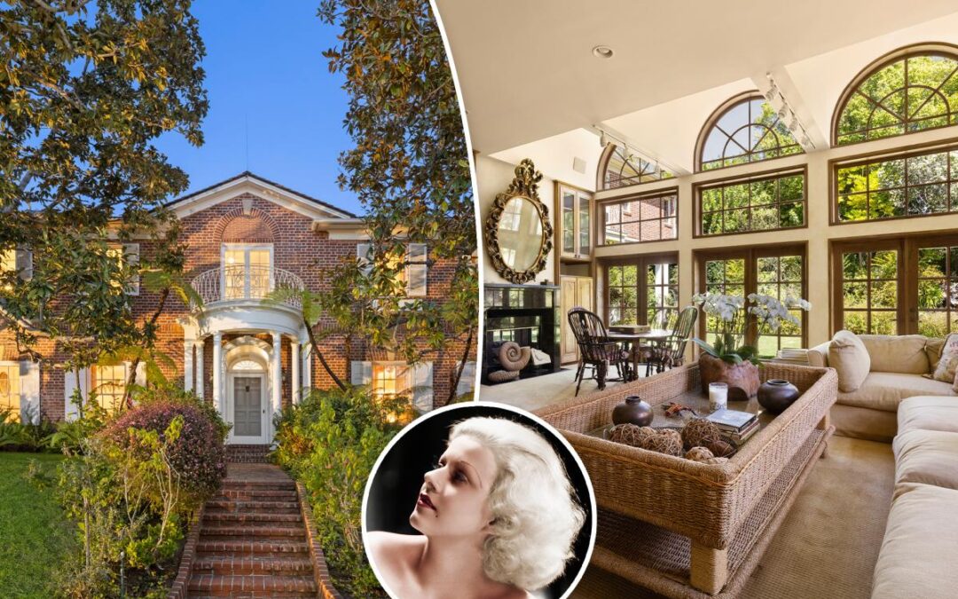 This listed $16.8M Los Angeles home was built in 10 weeks for the Hollywood icon Jean Harlow