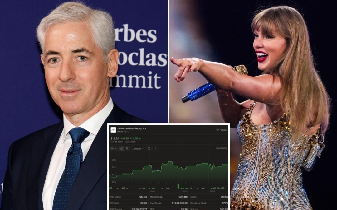 Bill Ackman launches $65B bid for Taylor Swift’s label Universal Music