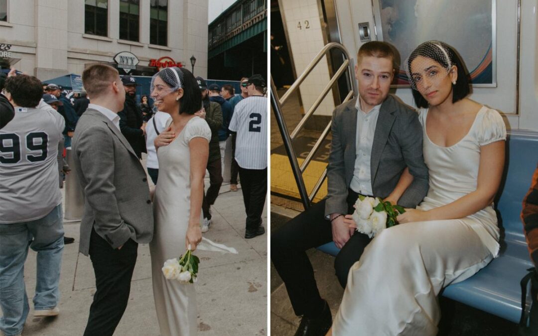 One NYC couple’s wild wedding day: Their whirlwind trip from City Hall to Yankee Stadium on Opening Day