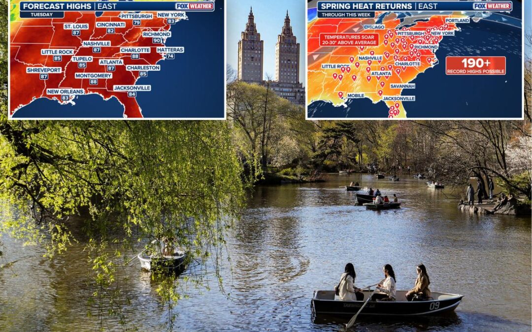 New York could see record heat this week with temps more than 30 degrees above average