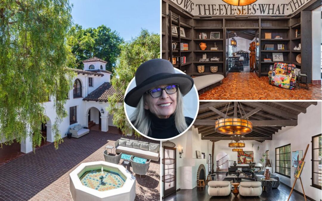Diane Keaton’s former Beverly Hills home takes a $5M price cut — and has her decorative touches intact