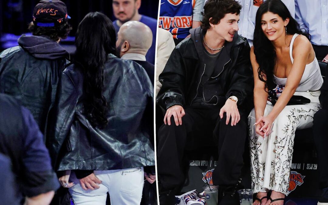 Timothée Chalamet gets handsy with Kylie Jenner during Knicks date night