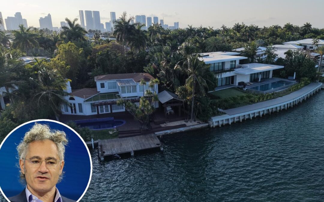 Palantir’s Alex Karp is assembling a $75M compound in Miami Beach — after shelling out $28.5M for a waterfront teardown