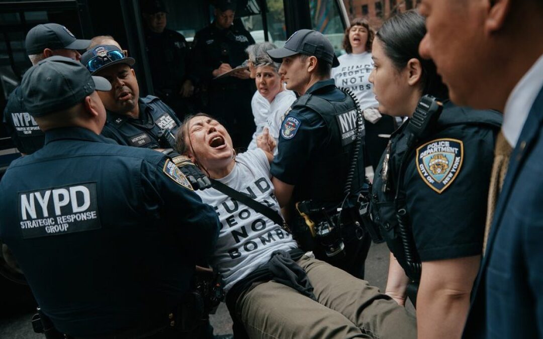 Nearly 100 arrested in protest urging Schumer, Gillibrand to stop bomb sales to Israel