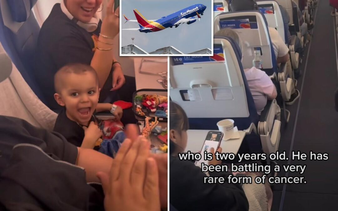 Southwest Airlines crew surprises 2-year-old cancer patient with emotional tribute on final trip: ‘So very proud of you’