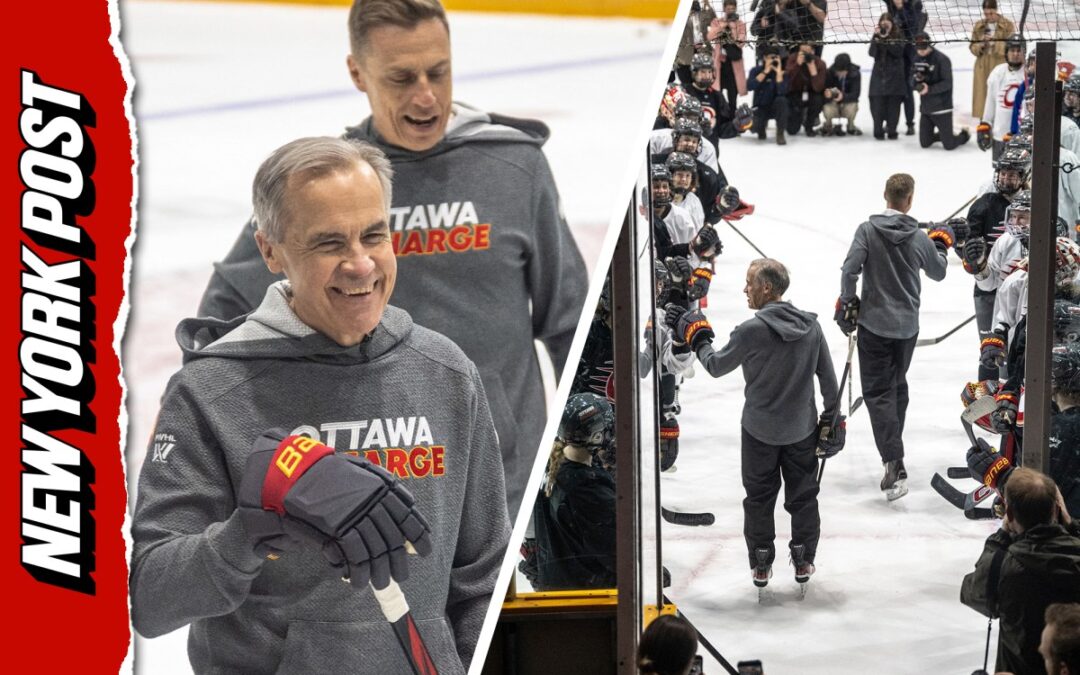 Watch Canada PM Carney and Finnish President Stubb Show Off Hockey Skills