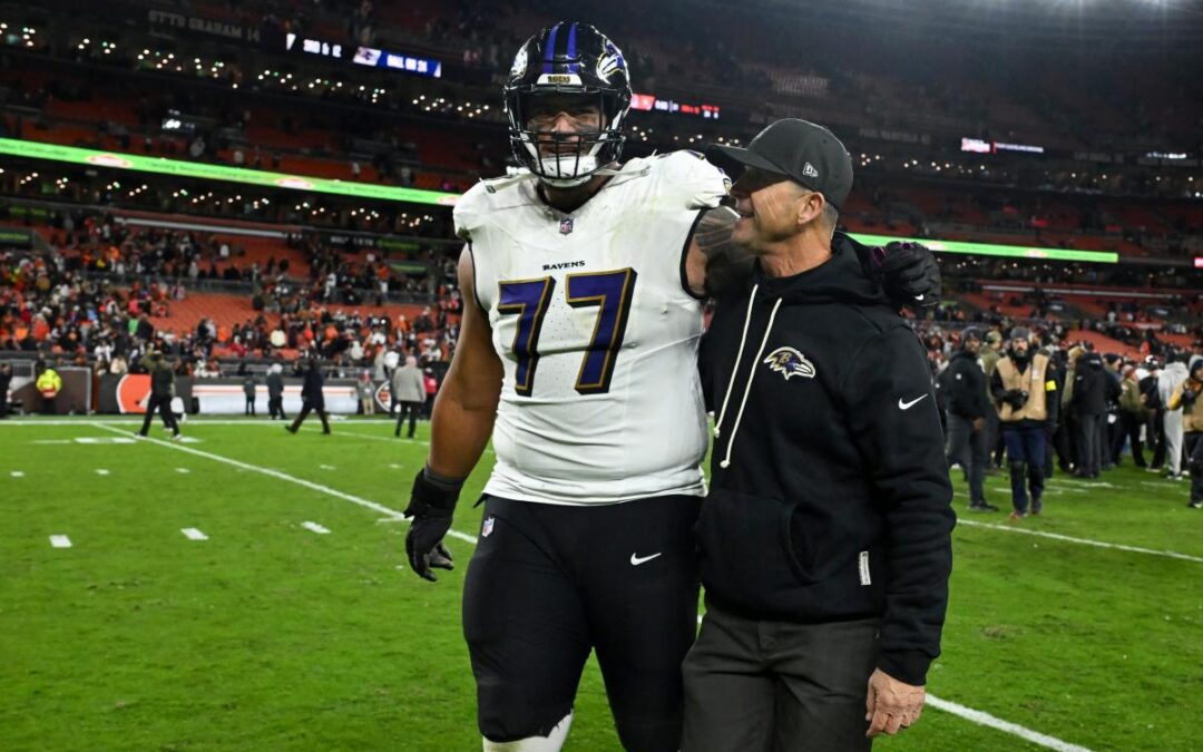 Giants sign Daniel Faalele after he was Ravens lightning rod under John Harbaugh