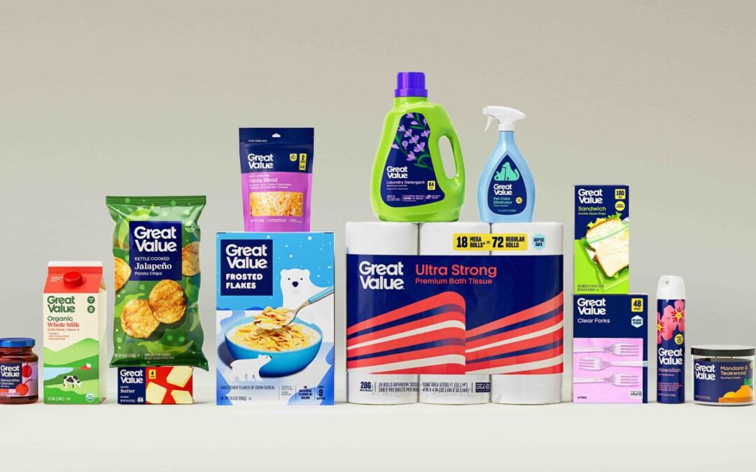 Walmart reveals new packaging for its Great Value store brand