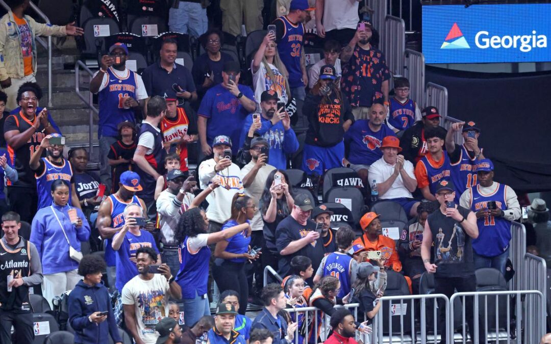 Knicks fans continue road takeovers in Atlanta: ‘Cool sight to see’