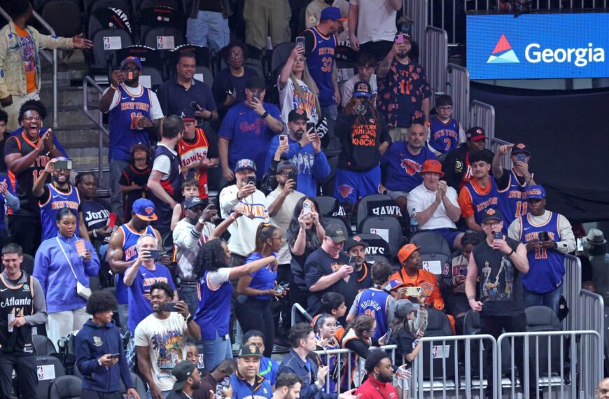 Knicks fans continue road takeovers in Atlanta: ‘Cool sight to see’