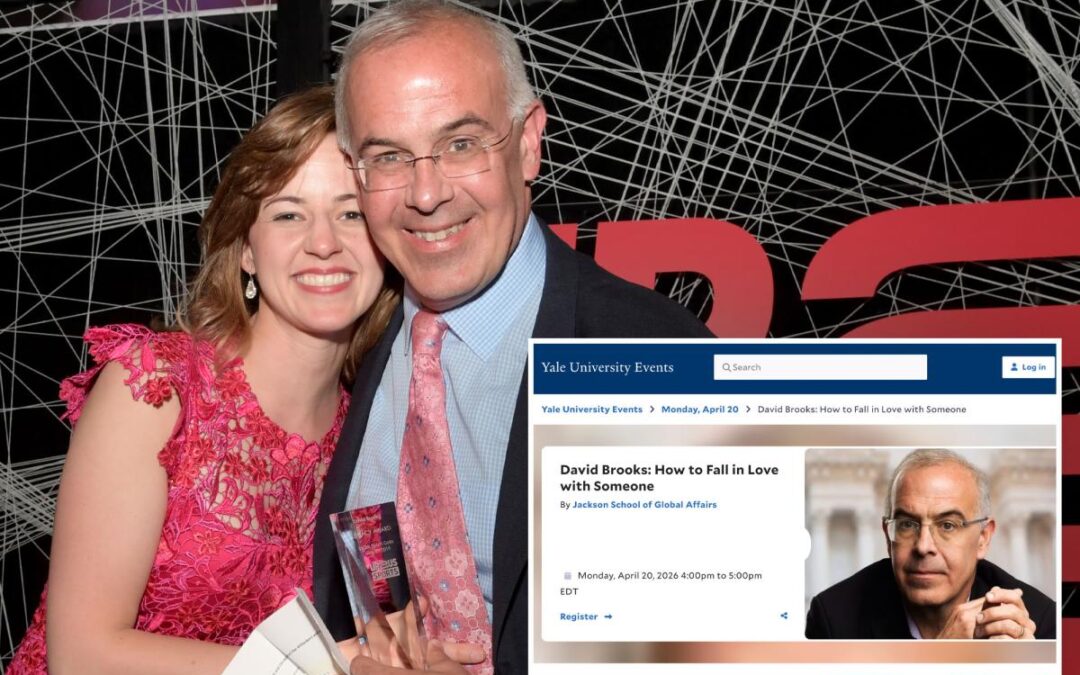 Atlantic writer David Brooks — who wed much younger assistant after ditching wife — mocked for planned ‘love’ advice talk at Yale
