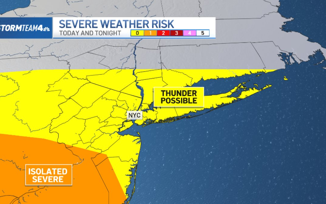 Thunderstorms possible for NYC area ahead of nearly 30-degree temperature plunge