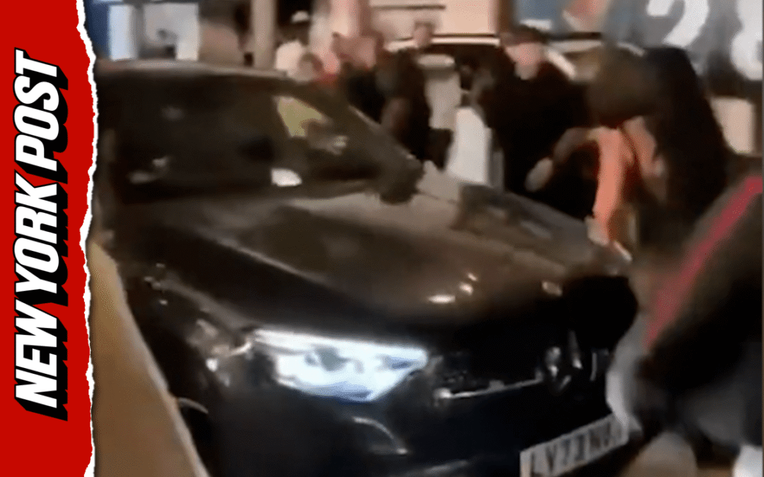 Horrific video shows influencer allegedly run down by rival’s Mercedes outside nightclub