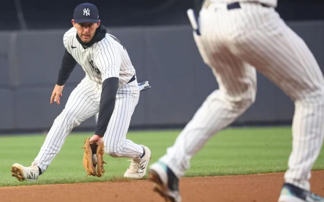 Yankees’ Ryan McMahon passes fielding test in first game at shortstop as plate woes continue