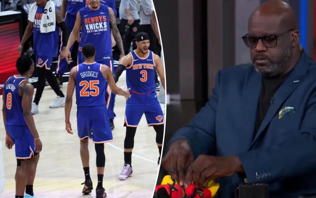 Shaq hilariously tries to revive Hawks after embarrassing first half against Knicks — it didn’t work