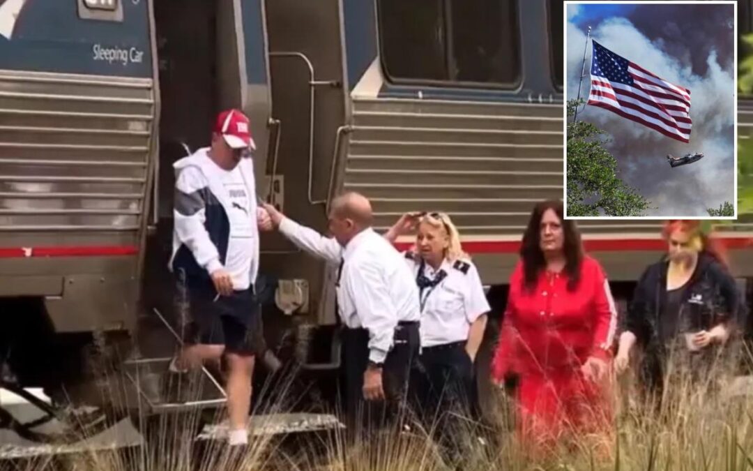 Florida Amtrak passengers stranded for nearly 24 hours with overflowing bathrooms as wildfires rage across state