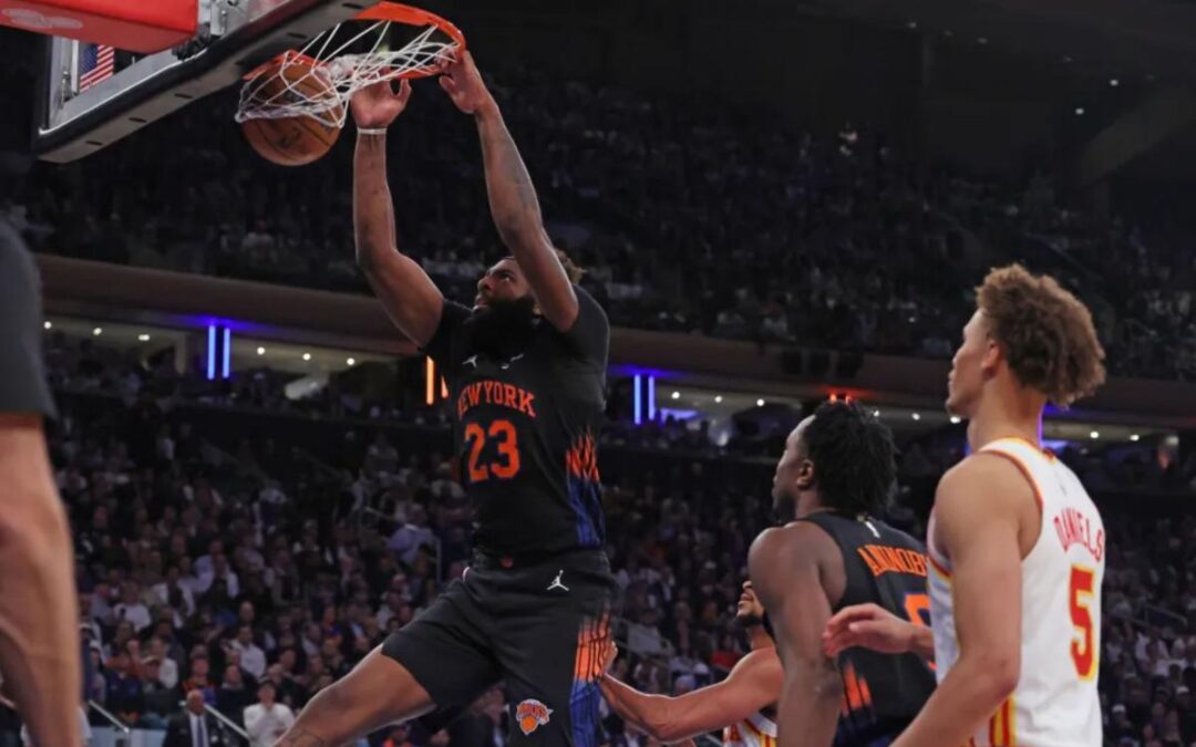 Knicks’ Mitchell Robinson makes impact on both ends as Hawks don’t employ fouling tactics