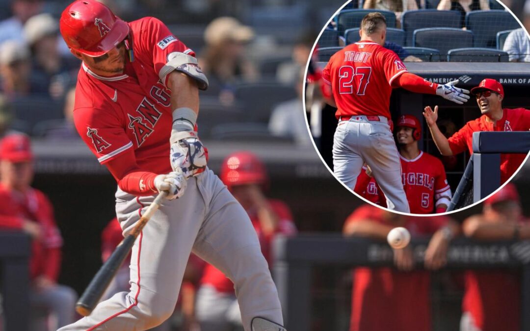 Mike Trout makes Yankee Stadium history in five-homer series