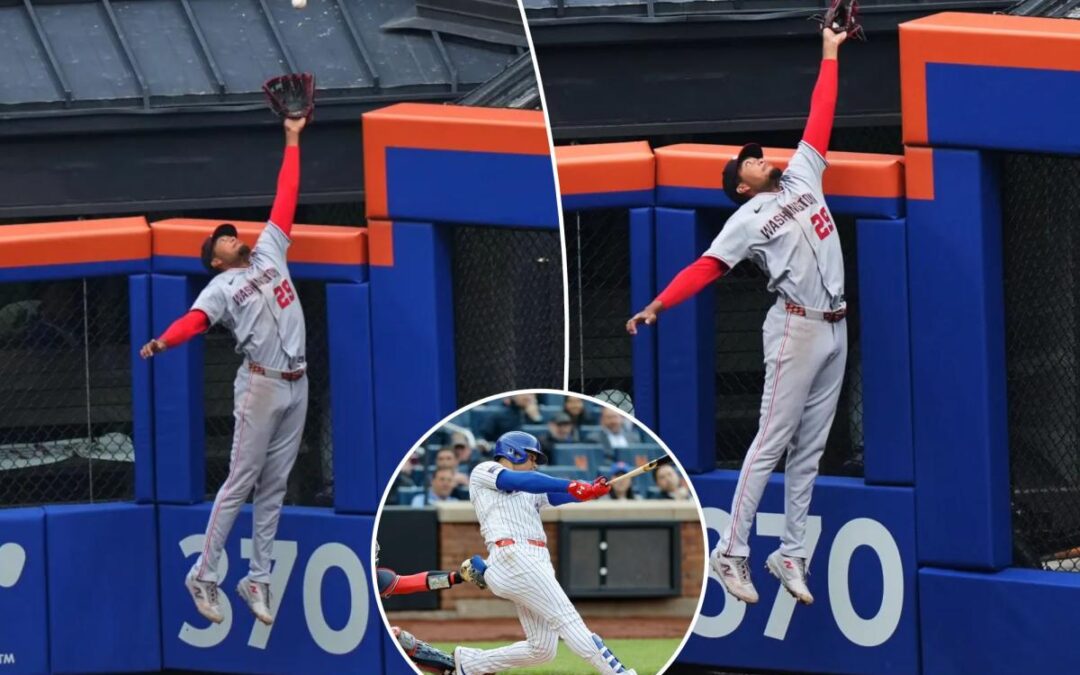 Mets’ Juan Soto robbed of home run on ridiculous James Wood catch