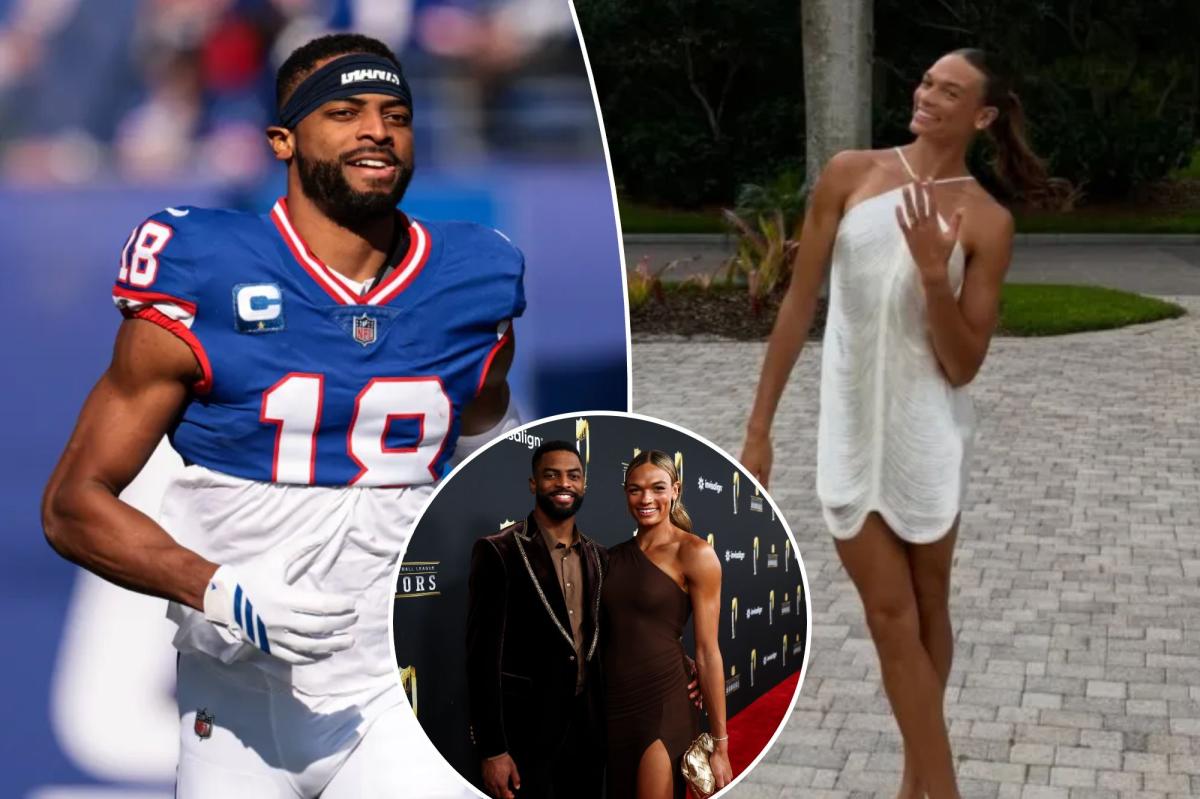 Giants’ Darius Slayton, Olympian Anna Hall get married in lavish ceremony at Long Island castle