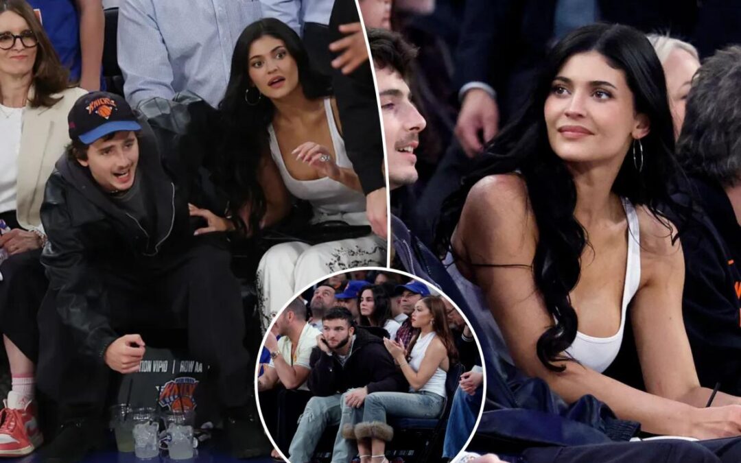 Kylie Jenner joins boyfriend Timothee Chalamet in star-filled crowd for Knicks-Hawks Game 5 at MSG