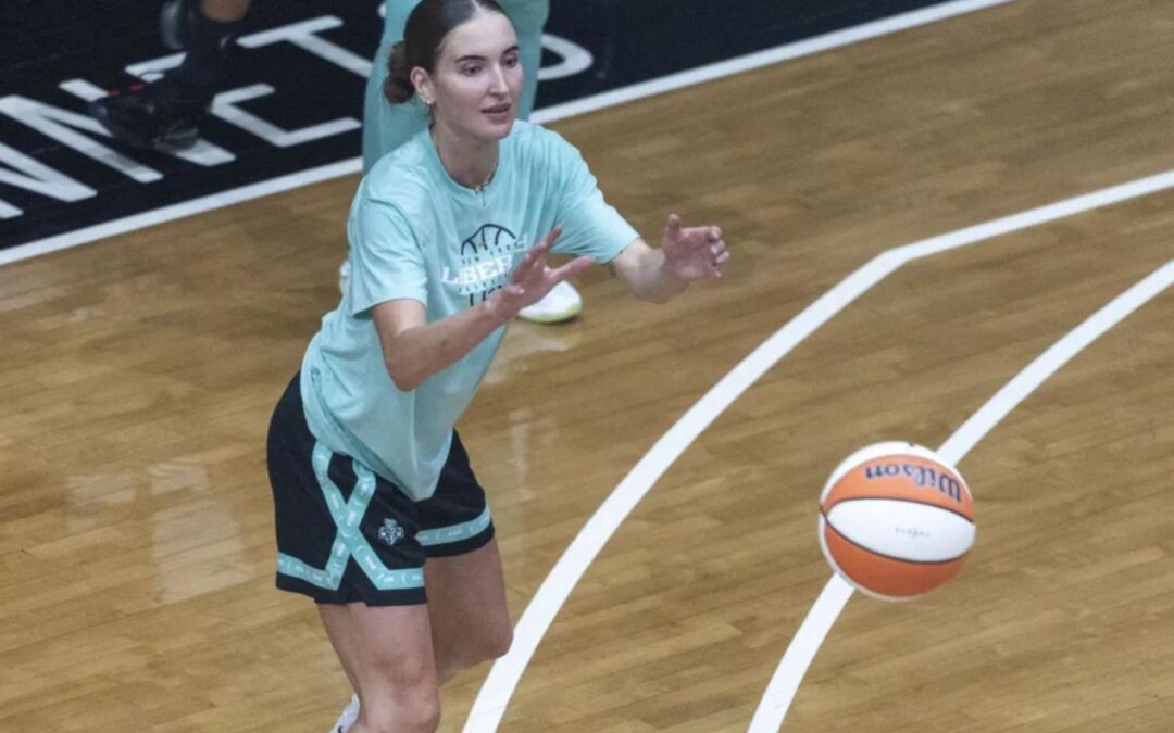Australian guard Anneli Maley getting shot in Liberty’s training camp